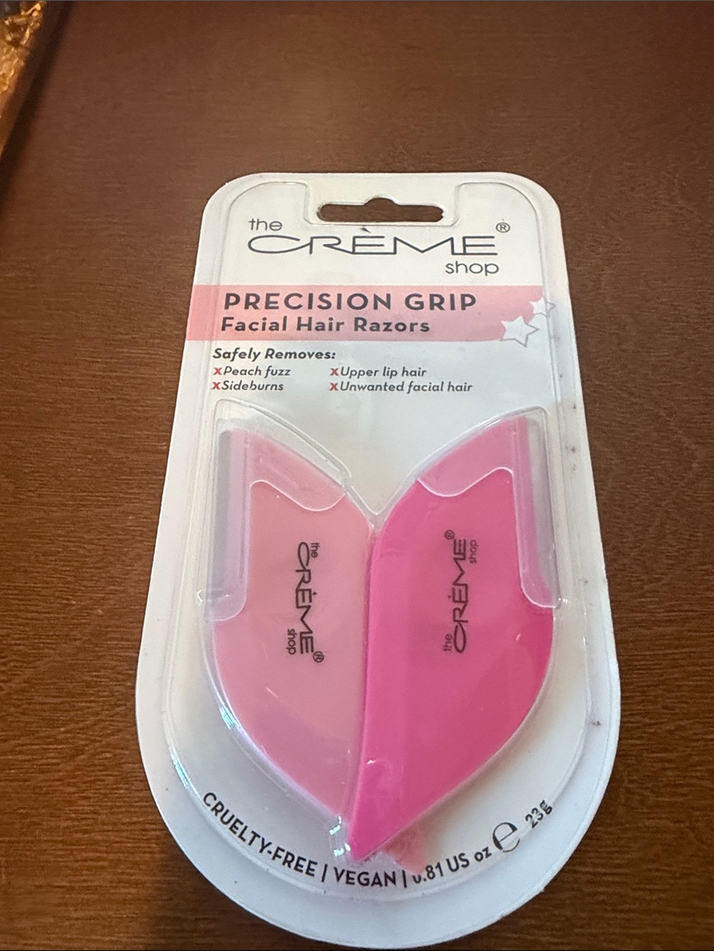 The Crème Shop Precision Grip Facial Hair Razors - Pink Duo